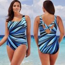 Sharp Fashion Sea Waves Blue One-Piece Swimsuit-Size XL Sharp Fashion Sea Waves Blue One-Piece Swimsuit-Size XL