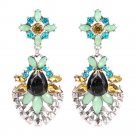 Spectacular Bold Retro Chandelier Design Multi Color Earrings