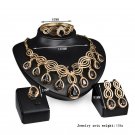 18k Gold Plated Magnificent Jewelry Set - Black Austrian Crystal & CZ 18k Gold Plated Magnificent Jewelry Set - Black Austrian Crystal & CZ