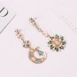 Heavenly Beautiful Moon & Sun Celestial Dangle Earrings with Sun Necklace Set