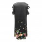 Comfy Summer Casual Print Short Sleeve Zipper Dress in Black or Light Green