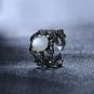 Stunning Vintage Filigree Design Opal Cabochon Ring - adjustable size