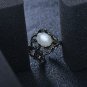 Stunning Vintage Filigree Design Opal Cabochon Ring - adjustable size