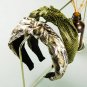 Top-Selling Retro Knotted Snake Pattern Faux Leather Wide-Brimmed Headband