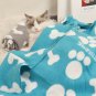 Pet Blankets for Small Dogs & Cats-Soft Fleece Breathable & Comfortable-Gray