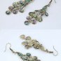 Long & Beautiful Stylish Peacock Turquoise Color Earrings Yellow Gold Tone Alloy