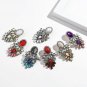Stunning Big & Bold Design White Turquoise & AB Clear Color Crystal Earrings
