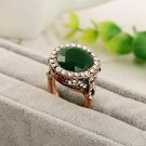 Magnificent Retro Bohemian Green Lucite & Rhinestone Ring - many sizes available Magnificent Retro Bohemian Green Lucite & Rhinestone Ring - many sizes available