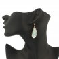 Beautiful Handmade Long Irregular Green Agate Hook Earrings