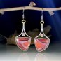 Beautiful Handmade Bohemian Creative Agate Hook Earrings With Peach CZ