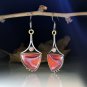 Beautiful Handmade Bohemian Creative Agate Hook Earrings With Peach CZ