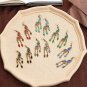Retro Ethnic Peacock Multicolor Lucite & Crystal Tassel Chandelier Hook Earrings