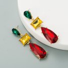 Beautiful Fashion Long Red Yellow Green Crystal Dangle Earrings Beautiful Fashion Long Red Yellow Green Crystal Dangle Earrings