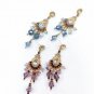 Stunning Multilayer 925 Post Purple Crystal Tassel Luxury Chandelier Earrings