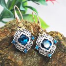 Gorgeous Mideastern Blue Crystal Dangle Hook Earrings Gorgeous Mideastern Blue Crystal Dangle Hook Earrings