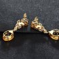 Gorgeous 18k Gold Plated Created Yellow Citrine & CZ Dangle Earrings