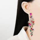Spectacular 3.75 inch Cascade of Crystal with CZ Earrings - Multicolor