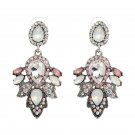 Beautiful Fashion Bohemian Cascade Of Crystal Earrings - Pastel/Clear