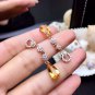 Gorgeous 18k Rose Gold Plated Created Yellow Citrine & CZ Long Dangle Earrings