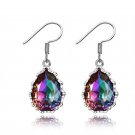 Classic Vintage Fancy Multicolor Crystal Hook Gold Plated Earrings