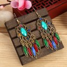 Beautiful Retro Water Drop Tassel Multi Lucite & Crystal Chandelier Hook Earring Beautiful Retro Water Drop Tassel Multi Lucite & Crystal Chandelier Hook Earring