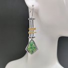 Fashion Inlaid Turquoise Creative Wrigley Mechanical Swing Arm Dangle Earrings