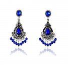Unique Beautiful Retro Drop Spectacular Blue Crystal Earrings