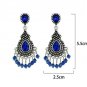 Unique Beautiful Retro Drop Spectacular Blue Crystal Earrings