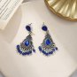 Unique Beautiful Retro Drop Spectacular Blue Crystal Earrings