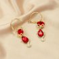 Silver 925 Post Red Cat Crystal Dangle Earrings-A Must For Every Cat Lover!!!