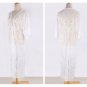 Unique White Lace Embroidered One Size Beachwear Swim Cover Up
