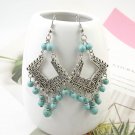 Beautiful Handmade Turquoise Stone Geometric Chandelier Earrings Beautiful Handmade Turquoise Stone Geometric Chandelier Earrings