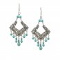Beautiful Handmade Turquoise Stone Geometric Chandelier Earrings