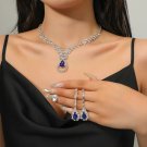 Holyday Special! Royal Blue and Clear Crystal Necklace & Earrings Set