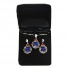 Impeccable Handmade Genuine Lapis Silver 3pc Set w/ Pendant, Chain & Earrings Impeccable Handmade Genuine Lapis Silver 3pc Set w/ Pendant, Chain & Earrings
