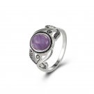 Glorious 925 Sterling Silver Cabochon Amethyst Ring size 8.5 or 9.5 Glorious 925 Sterling Silver Cabochon Amethyst Ring size 8.5 or 9.5