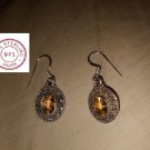 Awesome Oval Shape 3ctw Genuine Citrine 925 Sterling Silver French Hook Earrings Awesome Oval Shape 3ctw Genuine Citrine 925 Sterling Silver French Hook Earrings
