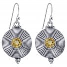 Awesome Round Disk Citrine Stone Bezel Setting 925 Sterling Silver Hook Earrings Awesome Round Disk Citrine Stone Bezel Setting 925 Sterling Silver Hook Earrings