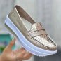 Size 9.5 Gold Spring New Thick-Soled Comfortable Women's Sneakers Luxury Loafers
