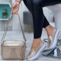 Size 9.5 Gold Spring New Thick-Soled Comfortable Women's Sneakers Luxury Loafers
