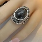 Unique & Massive VINTAGE SILVER ANTIQUE Labradorite Ring - Size 7 8 9 & 10 Unique & Massive VINTAGE SILVER ANTIQUE Labradorite Ring - Size 7 8 9 & 10