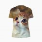 16-18/Plus size Modern 3D Print Your Cat T-Shirt Short Sleeve Loose Top Blouse