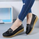 Size 10.5 ( 43 ) Black New Flats Comfortable Luxury Leather Loafers