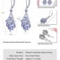 3.3ctw AAA Genuine Faced Cut Tanzanite 925 Sterling Silver Chandelier Earrings