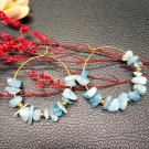 Handmade Big Golden Circle of 100% Natural Aquamarine Stone Hoop Earrings Handmade Big Golden Circle of 100% Natural Aquamarine Stone Hoop Earrings