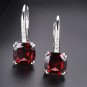 5.20ctw Natural Classic Garnet Drop Earrings Red Gemstone Solid 925 Silver