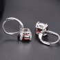 5.20ctw Natural Classic Garnet Drop Earrings Red Gemstone Solid 925 Silver