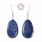 40.25 ctw Lapis Lazuli Earrings in Rhodium Over 925 Sterling Silver 40.25 ctw Lapis Lazuli Earrings in Rhodium Over 925 Sterling Silver