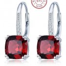 WOW! 5.20ctw Natural Classic Red Garnet Drop Earrings Solid 925 Sterling Silver WOW! 5.20ctw Natural Classic Red Garnet Drop Earrings Solid 925 Sterling Silver
