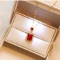 18k Gold Plated Ring, Necklace & Earrings Lab-Created Ruby & Zircon Jewelry Set